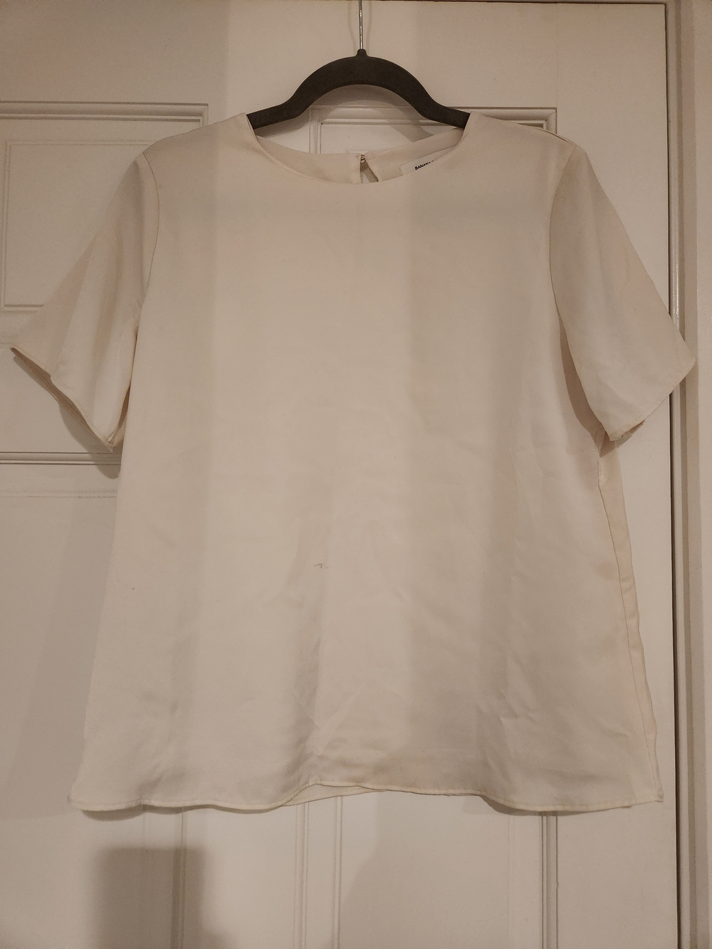 Banana Republic Ivory Short-Sleeve Blouse